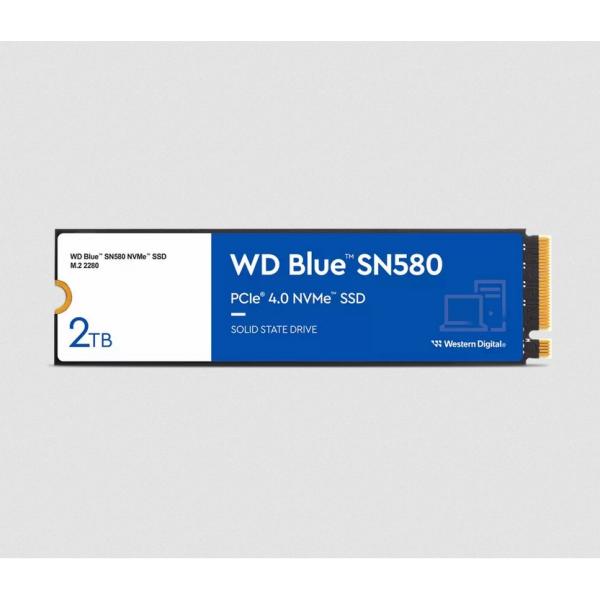 Western Digital WD Blue SN580 2TB M.2 2280 NVMe PCIe 4.0 SSD – Schnelle interne Festplatte für PC & Notebook